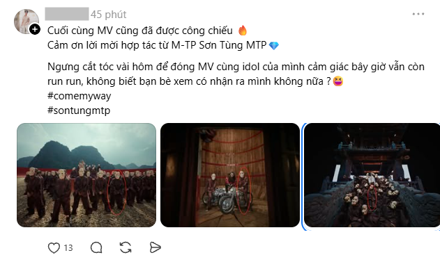 Trend &ldquo;đ&oacute;ng MV Sơn T&ugrave;ng nhưng giấu tới giờ mới kể&rdquo; đang viral khắp MXH: Ai cũng c&oacute; một vai trong Come My Way- Ảnh 10.