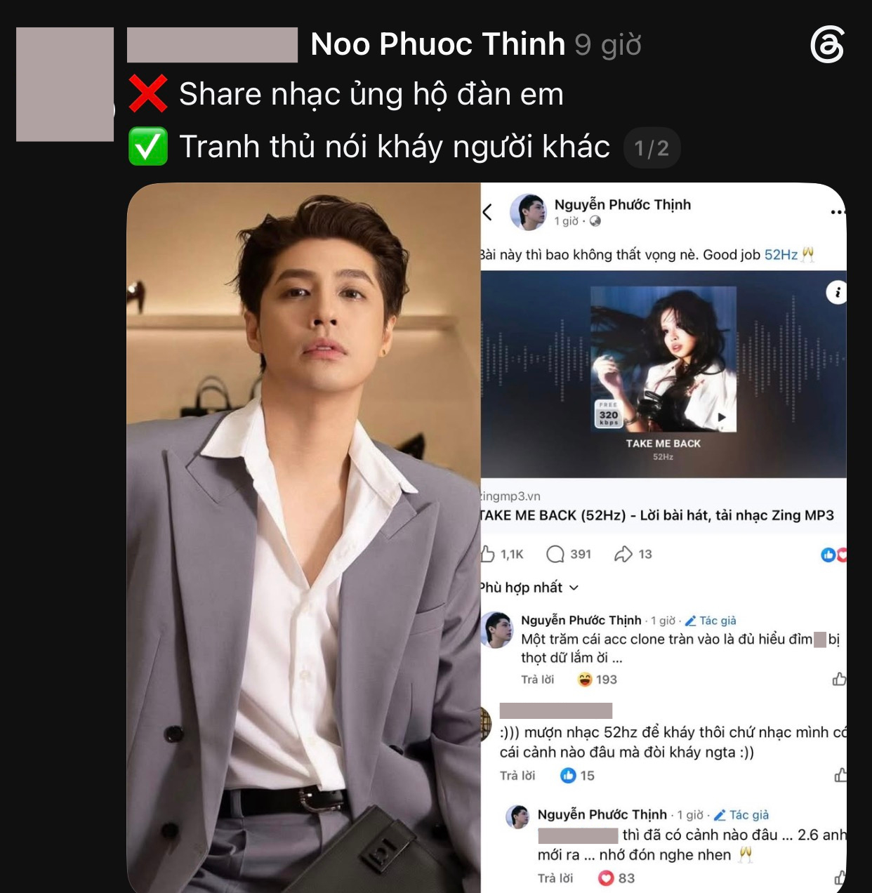 Noo Phước Thịnh nghi "đ&aacute; xo&aacute;y" Sơn T&ugrave;ng, đ&aacute;p trả antifan khiến d&acirc;n t&igrave;nh sục s&ocirc;i tranh c&atilde;i- Ảnh 3.