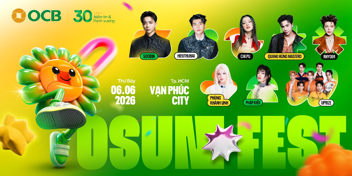 SOOBIN - UPRIZE, HIEUTHUHAI - Ph&aacute;p Kiều c&ugrave;ng xuất hiện, fan r&aacute;o riết săn v&eacute; OSUNFEST 2026 - Ảnh 1.