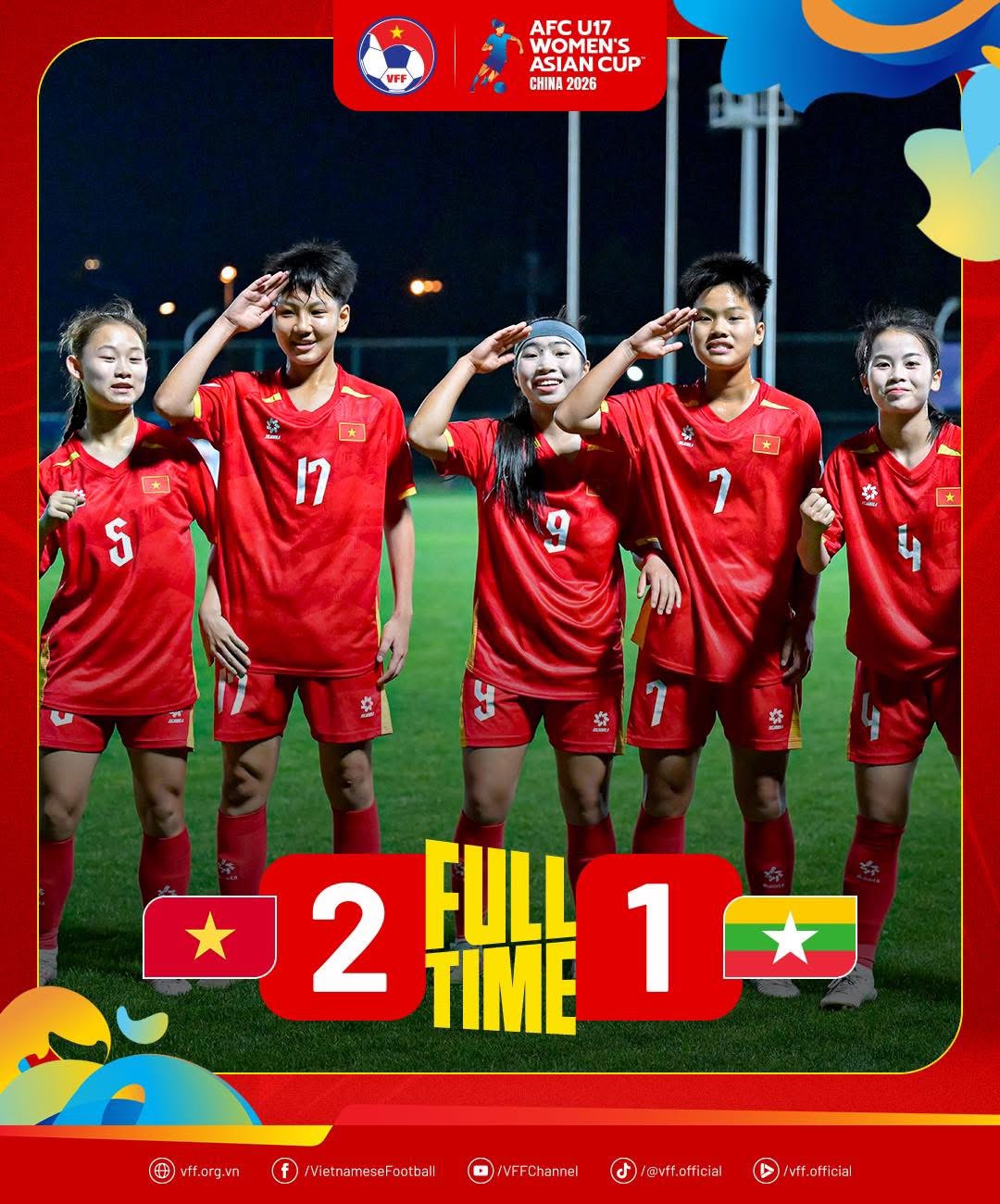 U17 nữ Việt Nam lần đầu v&agrave;o tứ kết giải ch&acirc;u &Aacute;, VFF thưởng n&oacute;ng nửa tỷ đồng- Ảnh 1.