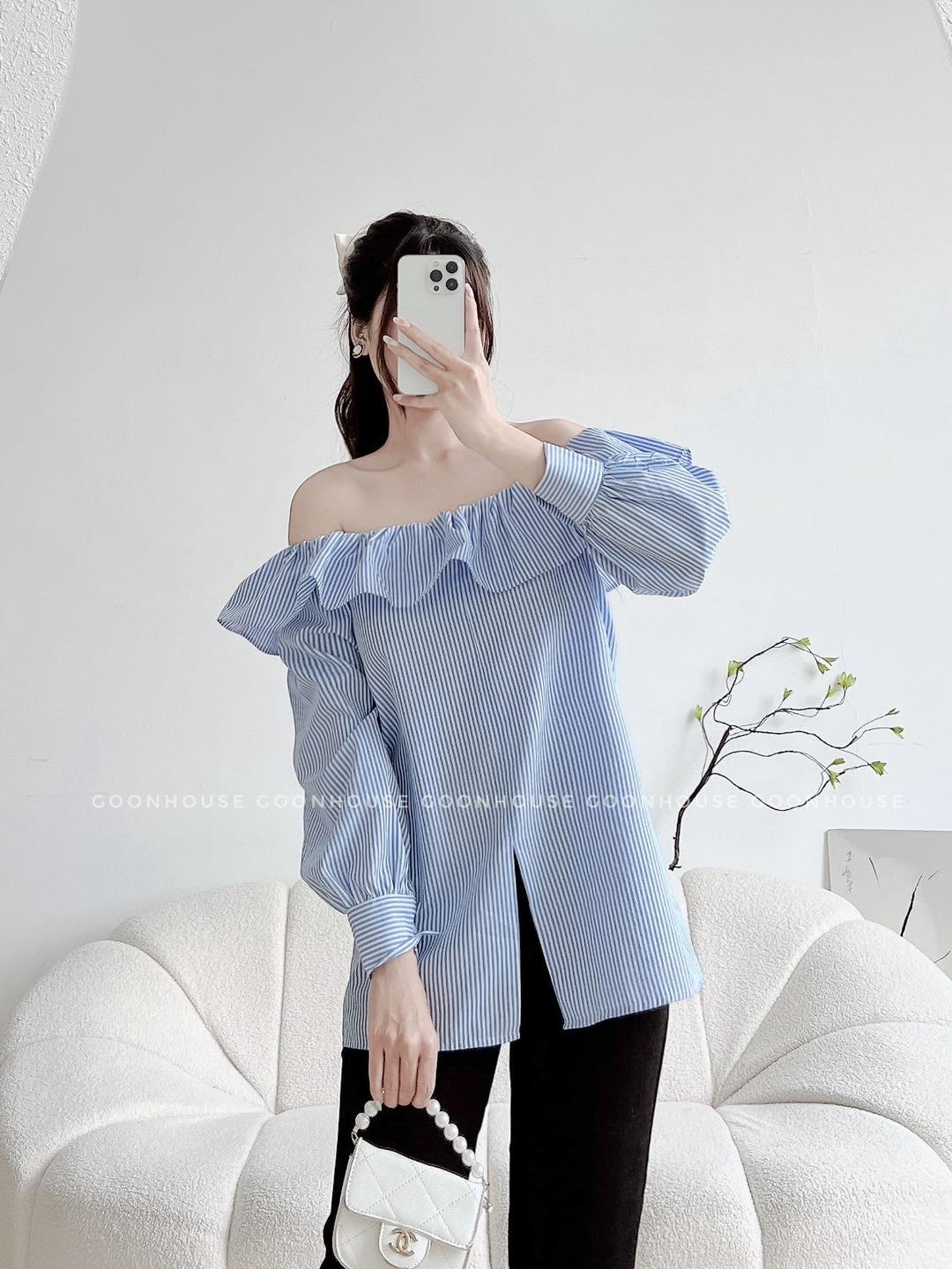 Kiểu &aacute;o m&ugrave;a h&egrave; khiến xương quai xanh trở th&agrave;nh điểm nhấn đắt gi&aacute; nhất outfit - Ảnh 11.
