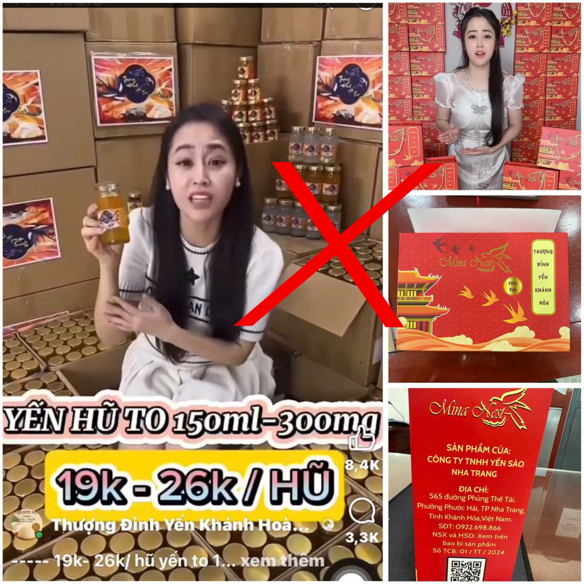 Khởi tố Vũ Thuỳ Trang SN 1991: Thu giữ 70.000 hũ yến, gi&aacute; gia c&ocirc;ng chỉ 6.000 đồng/hũ- Ảnh 1.