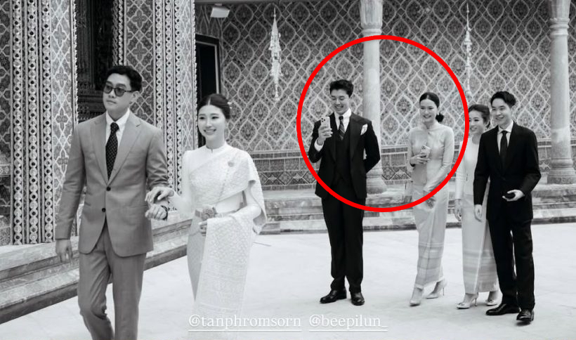 Gallery - Nine Naphat lần đầu dẫn bạn gái mới dự đám cưới bạn thân, nhan sắc thế nào so với Baifern? - image 5