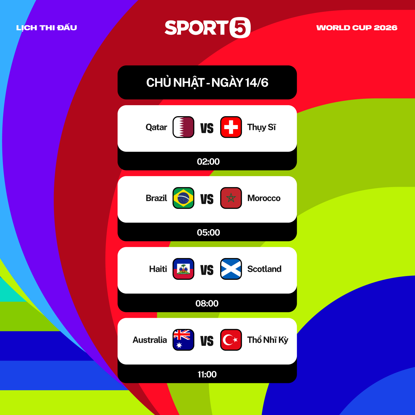 Lịch thi đấu World Cup 14/6 mới nhất: Brazil xuất trận, Qatar đối đầu Thuỵ Sĩ- Ảnh 1. Lịch thi đấu World Cup 14/6 mới nhất: Brazil xuất trận, Qatar đối đầu Thuỵ Sĩ- Ảnh 1.