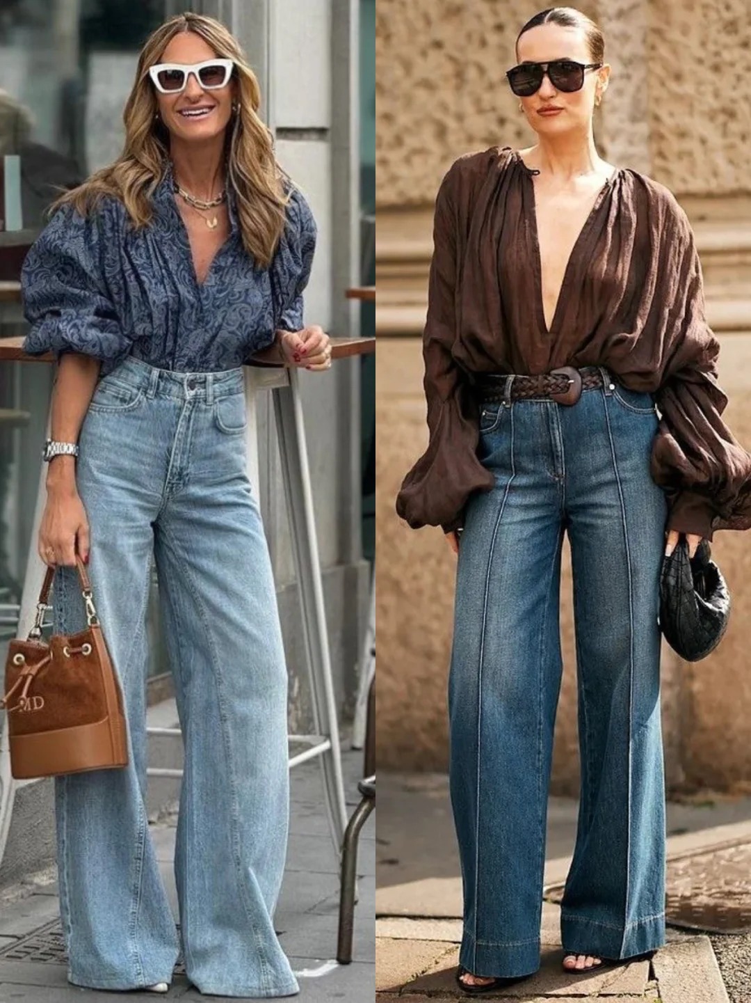  Quần jeans cạp cao hack dáng thần sầu cho nàng có vóc dáng đầy đặn.