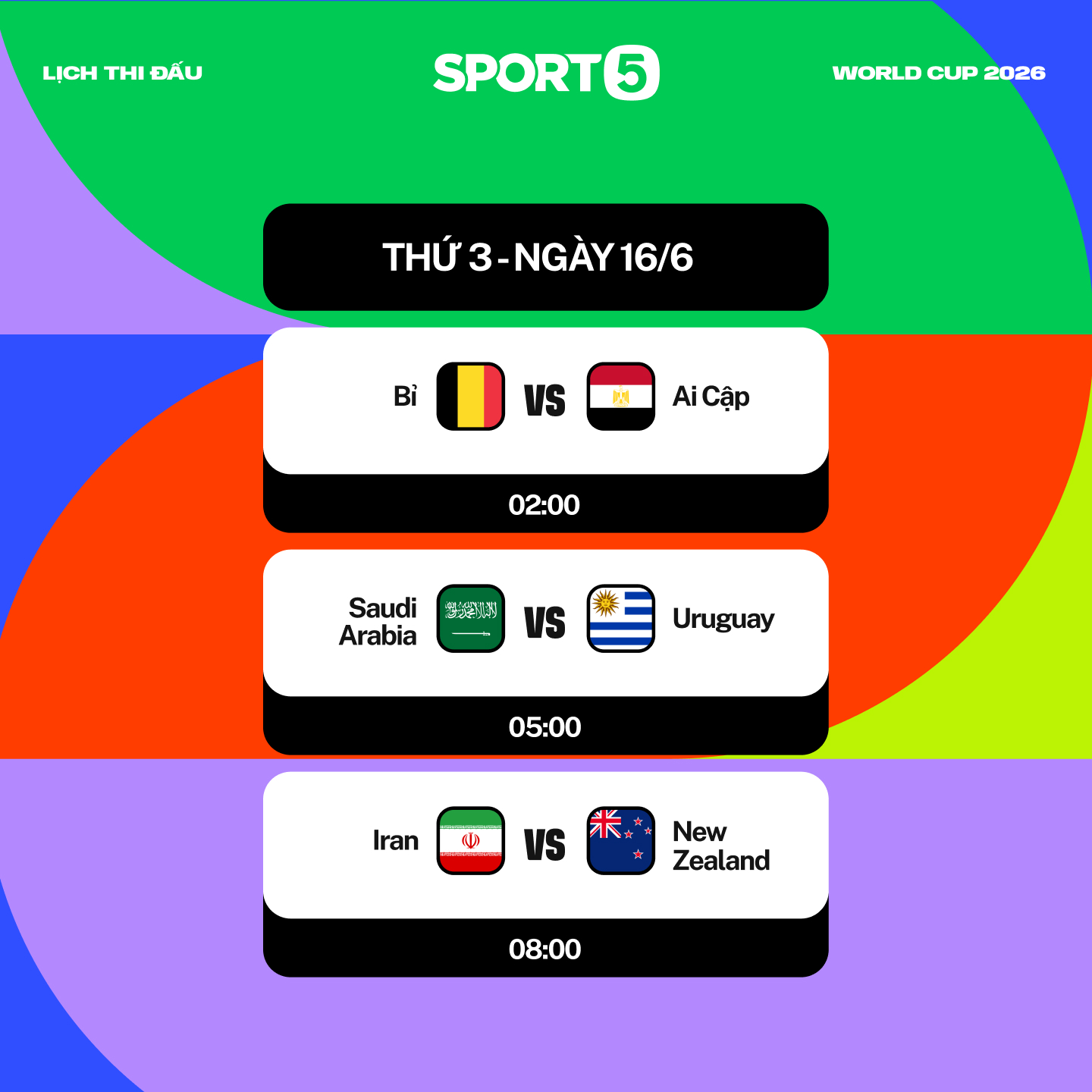 Lịch thi đấu World Cup ng&agrave;y 16/6 giờ Việt Nam: Chờ T&acirc;y Ban Nha ph&ocirc; diễn sức mạnh, Bỉ v&agrave; Uruguay đại chiến - Ảnh 1.
