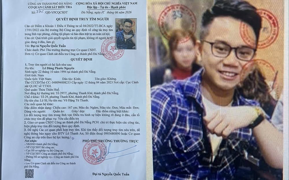 Ai thấy L&ecirc; Đăng Phước Nguy&ecirc;n ở đ&acirc;u, khẩn trương liện hệ c&ocirc;ng an: Danh t&iacute;nh người cung cấp sẽ được bảo mật- Ảnh 1.