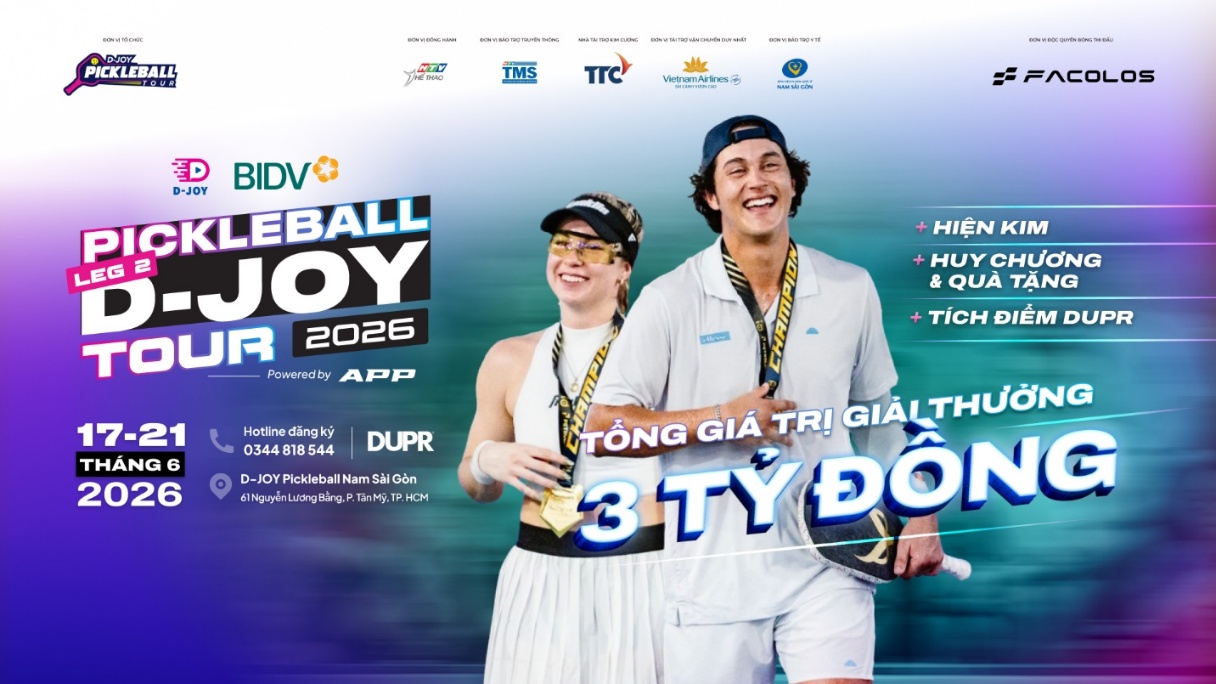 BIDV Cup 2026 | D-Joy Pickleball Tour - Leg 2: Bước nhảy vọt từ khát vọng và bản lĩnh của người Việt - Ảnh 2. BIDV Cup 2026 | D-Joy Pickleball Tour - Leg 2: Bước nhảy vọt từ khát vọng và bản lĩnh của người Việt - Ảnh 2.