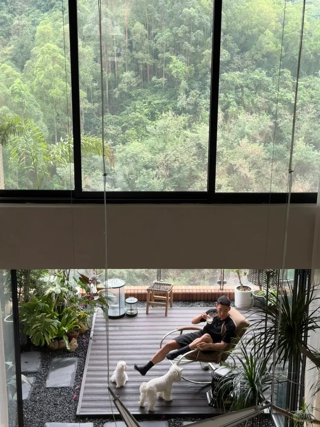 Hồ c&aacute; Koi tr&ecirc;n ban c&ocirc;ng, cửa sổ view "4 m&ugrave;a" của ch&agrave;ng trai l&ecirc;n n&uacute;i x&acirc;y nh&agrave; sống c&ugrave;ng 4 ch&uacute; ch&oacute;- Ảnh 9.