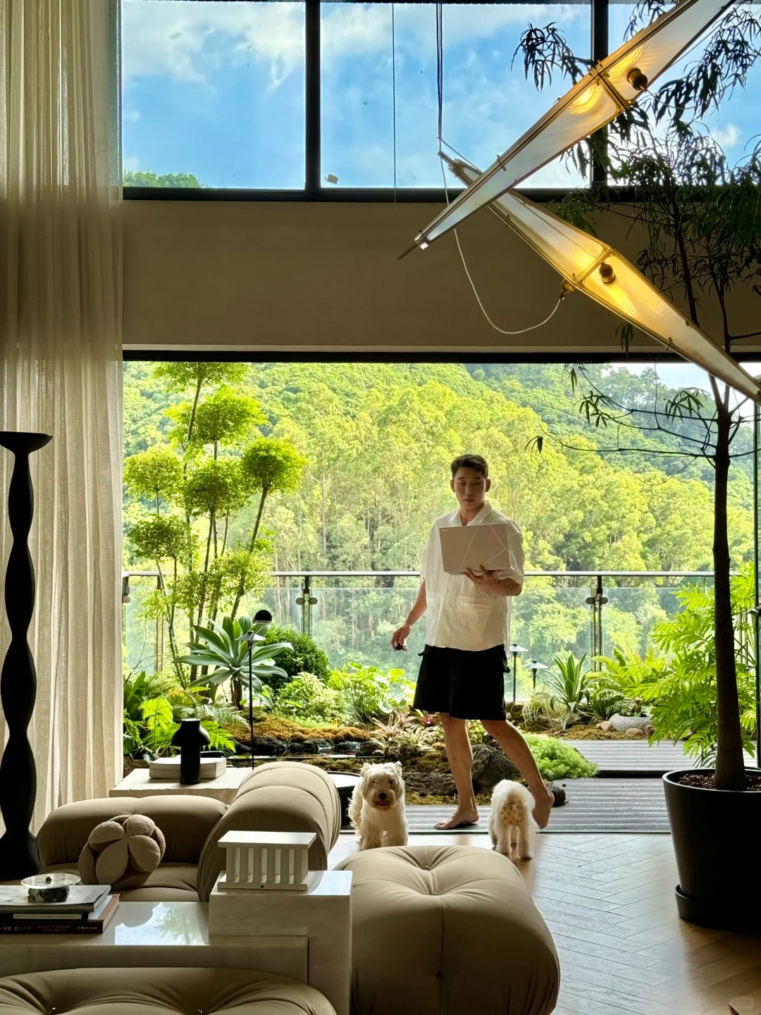 Hồ c&aacute; Koi tr&ecirc;n ban c&ocirc;ng, cửa sổ view "4 m&ugrave;a" của ch&agrave;ng trai l&ecirc;n n&uacute;i x&acirc;y nh&agrave; sống c&ugrave;ng 4 ch&uacute; ch&oacute;- Ảnh 1.
