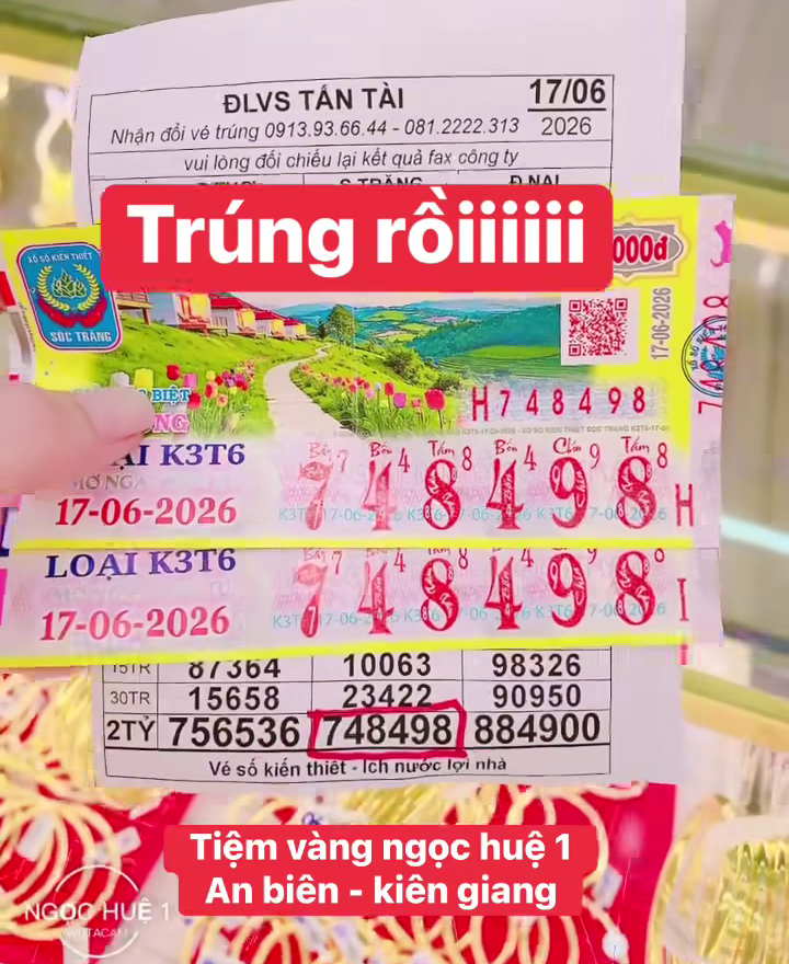 Đại lý, tiệm vàng “đua nhau” đổi thưởng giải độc đắc xổ số miền Nam - Ảnh 1.