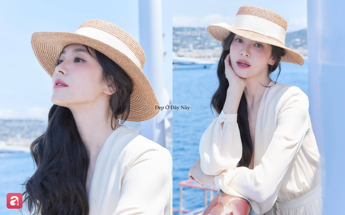 Song Hye Kyo vừa gợi cảm vừa thanh lịch với kiểu đầm "cứ giơ m&aacute;y l&ecirc;n l&agrave; c&oacute; ảnh đẹp" - Ảnh 3.
