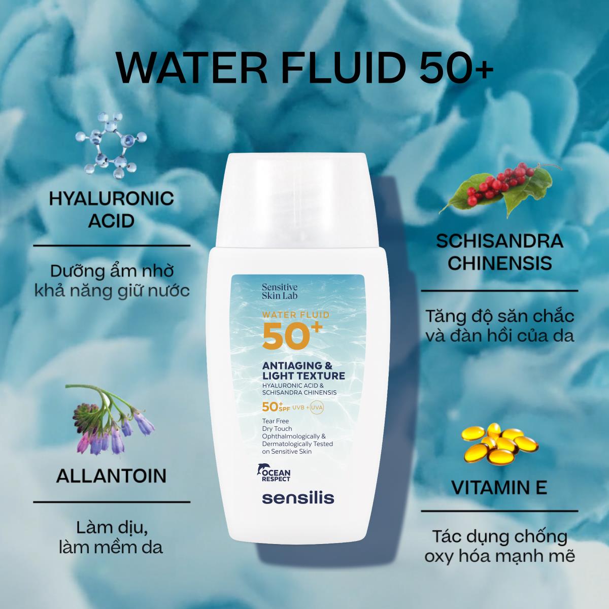 Sensilis Water Fluid 50+: Chống nắng chuẩn “Invisible Glow” được hội chị em săn lùng - Ảnh 3. Sensilis Water Fluid 50+: Chống nắng chuẩn “Invisible Glow” được hội chị em săn lùng - Ảnh 3.