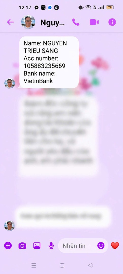 Cụ b&agrave; 76 tuổi chuẩn bị chuyển tiền v&agrave;o t&agrave;i khoản VietinBank mang t&ecirc;n NGUYEN TRIEU SANG, C&ocirc;ng an lập tức v&agrave;o cuộc x&aacute;c minh- Ảnh 1.
