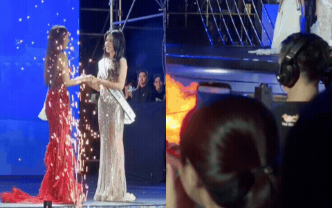 S&acirc;n khấu Miss Cosmo TP. HCM bốc ch&aacute;y khi Nam Anh đăng quang- Ảnh 1.