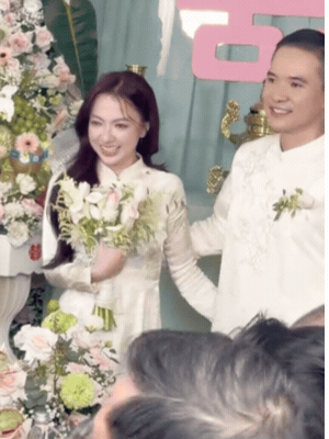 Xu&acirc;n Nghi v&agrave; chồng Việt kiều tổ chức lễ cưới s&aacute;ng nay: C&ocirc; d&acirc;u cười tươi r&oacute;i nhận s&iacute;nh lễ v&agrave;ng!- Ảnh 3.