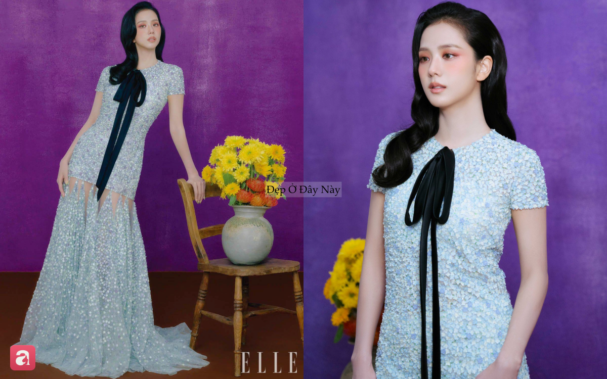 Thi&ecirc;n thần nội y đụng đầm đ&iacute;nh h&agrave;ng ngh&igrave;n b&ocirc;ng hoa với Jisoo: Người ngọt ng&agrave;o như n&agrave;ng thơ, người ki&ecirc;u sa như c&ocirc;ng ch&uacute;a- Ảnh 7.