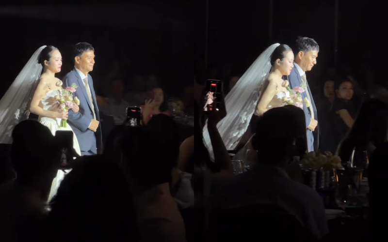 Lễ cưới Xu&acirc;n Trường v&agrave; Nhuệ Giang sau 5 năm đ&aacute;m hỏi: C&ocirc; d&acirc;u kh&oacute;c nức nở, con g&aacute;i được giao trọng tr&aacute;ch đặc biệt- Ảnh 3.