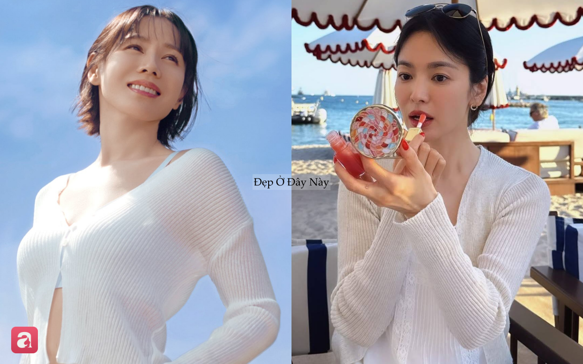 Song Hye Kyo - Son Ye Jin đụng độ "bất ph&acirc;n thắng bại": Một chiếc &aacute;o, hai style đối lập ho&agrave;n to&agrave;n- Ảnh 1.