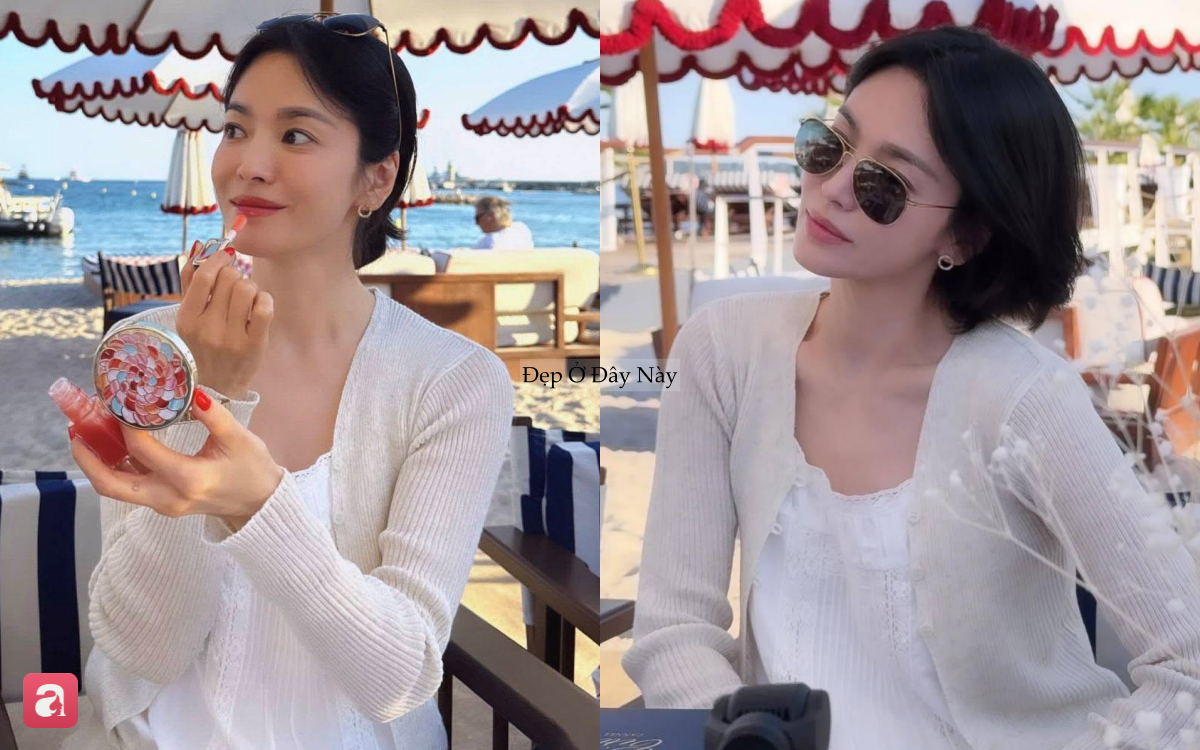 Song Hye Kyo - Son Ye Jin đụng độ "bất ph&acirc;n thắng bại": Một chiếc &aacute;o, hai style đối lập ho&agrave;n to&agrave;n- Ảnh 2.
