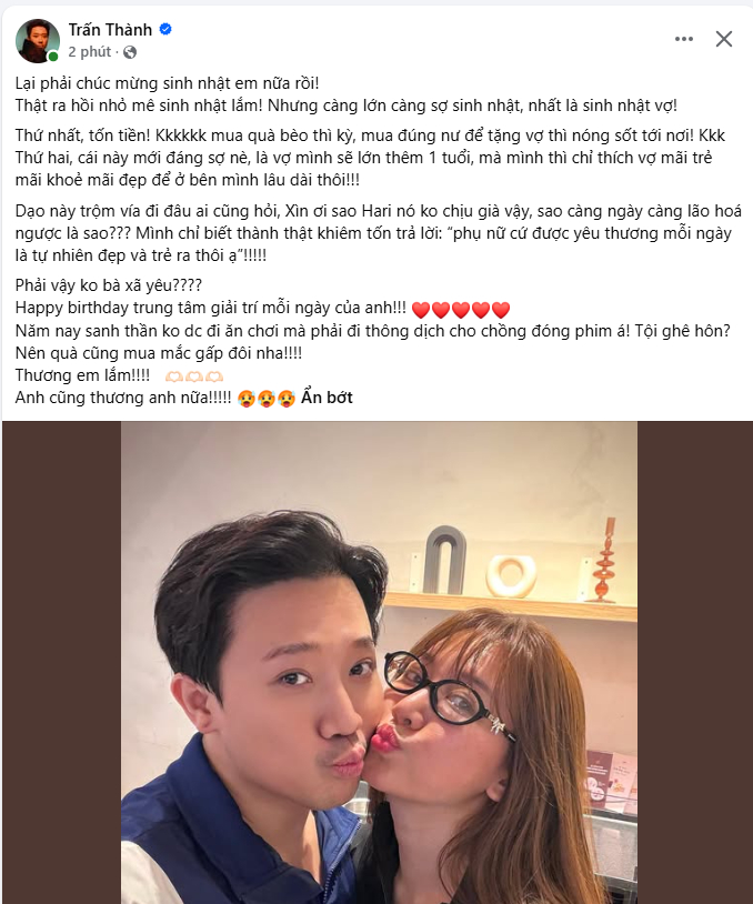 Trấn Th&agrave;nh sợ h&atilde;i 1 điều li&ecirc;n quan đến Hari Won, năm n&agrave;o cũng phải đối mặt- Ảnh 1.
