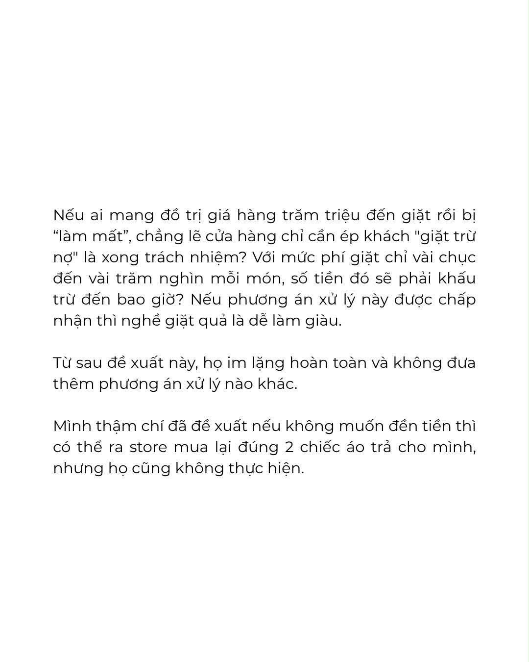 Drama kh&aacute;ch tố tiệm giặt H&agrave; Nội l&agrave;m mất 2 &aacute;o hiệu 60 triệu, &aacute;o kho&aacute;c LV 150 triệu cũng gặp sự cố thảm thương- Ảnh 7.