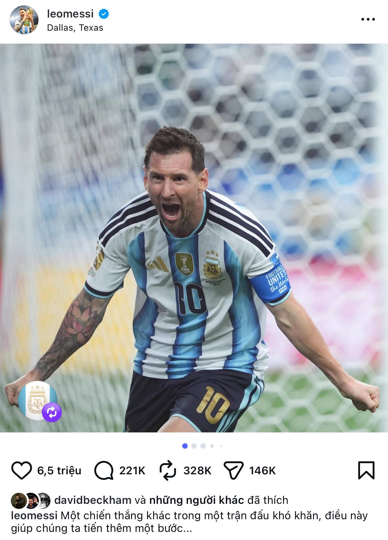 B&agrave;i đăng đầu ti&ecirc;n của Messi- Ảnh 1.