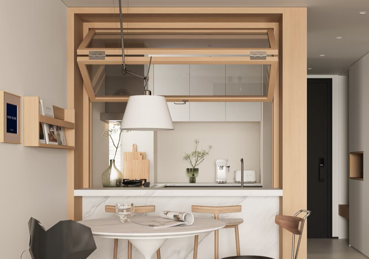 Ng&agrave;y c&agrave;ng nhiều gia đ&igrave;nh bỏ cửa trượt nh&agrave; bếp: 3 phương &aacute;n thay thế gi&uacute;p kh&ocirc;ng gian s&aacute;ng hơn, rộng hơn v&agrave; đỡ b&iacute; b&aacute;ch- Ảnh 5.