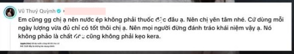 Vũ Th&uacute;y Quỳnh l&ecirc;n tiếng về ph&aacute;t ng&ocirc;n bị cho l&agrave; đụng chạm Hoa hậu Th&ugrave;y Ti&ecirc;n- Ảnh 4.