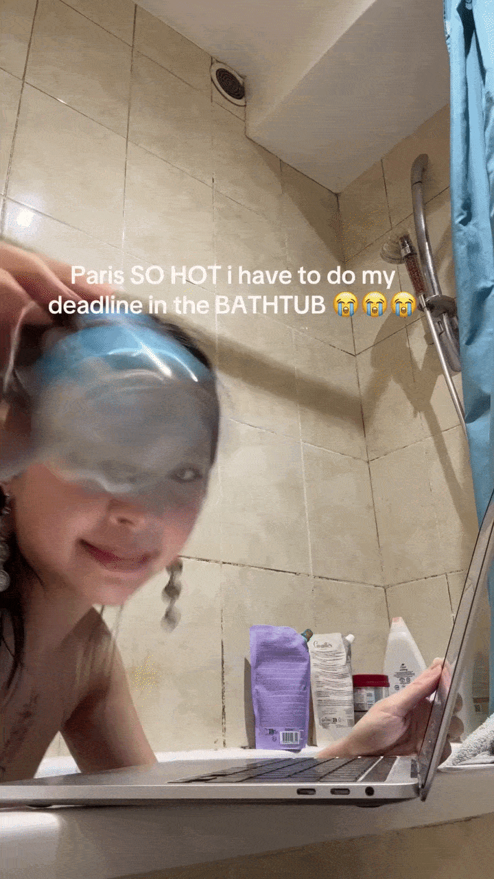 Du học sinh Việt tại Ph&aacute;p bật chế độ tr&aacute;nh n&oacute;ng kỷ lục: Ngồi trong toilet chạy deadline, buộc t&uacute;i đ&aacute; trước quạt - Ảnh 4.