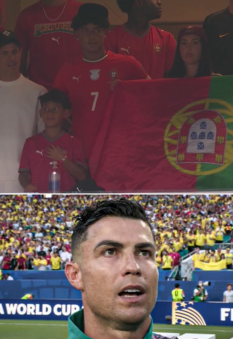 N&agrave;ng WAG Georgina diện đầm xẻ s&acirc;u n&oacute;ng bỏng sang Mỹ cổ vũ Ronaldo nhưng si&ecirc;u sao lại bị 
