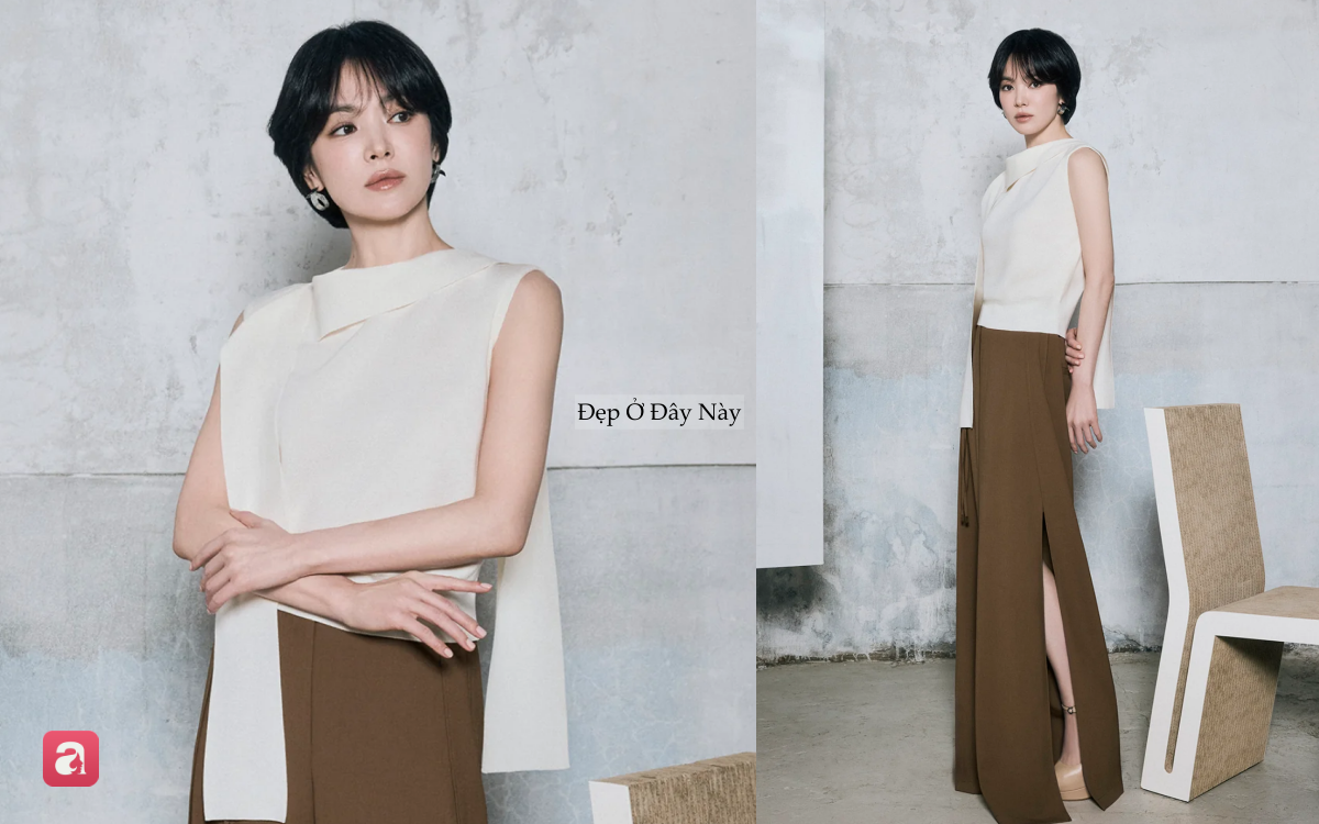 Song Hye Kyo c&oacute; kiểu &aacute;o "mặc l&agrave; sang" lại cực dễ phối đồ: Đi l&agrave;m hay đi chơi đều thanh lịch- Ảnh 2.