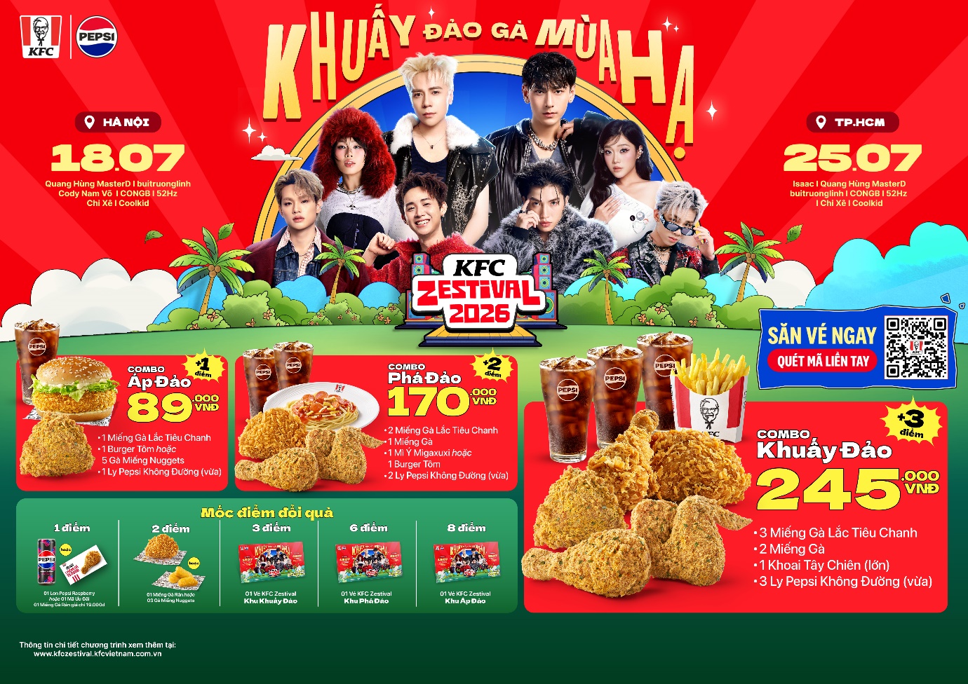 KFC Việt Nam &ldquo;chi&ecirc;u đ&atilde;i&rdquo; fan m&ugrave;a h&egrave; bằng KFC Zestival 2026 c&ugrave;ng loạt trải nghiệm b&ugrave;ng nổ - Ảnh 2.