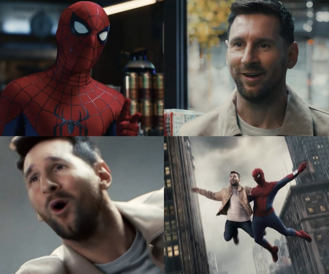 "Cú nổ" truyền thông: Messi bất ngờ xuất hiện trong trailer Spider-Man, bay giữa toà nhà chọc trời và vẫn không chịu nói tiếng Anh- Ảnh 2.