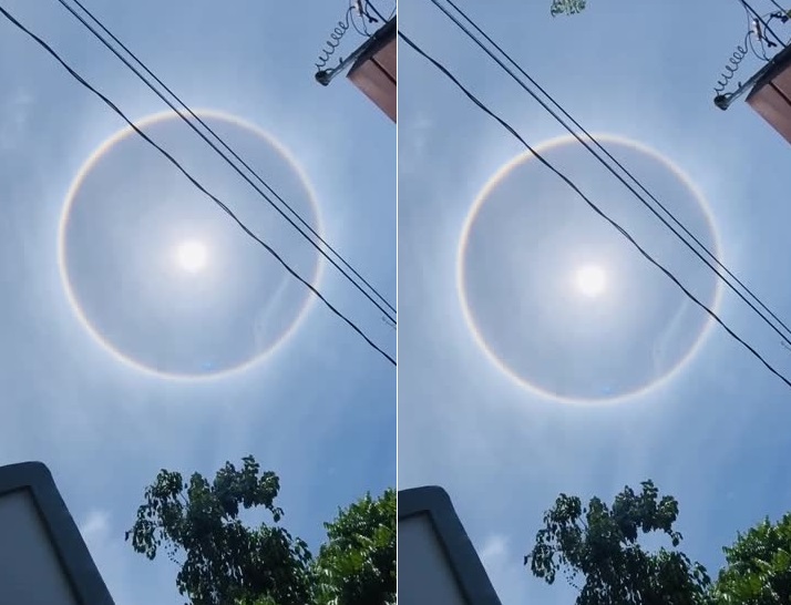 Người d&acirc;n sợ h&atilde;i khi chứng kiến cảnh tượng kỳ lạ tr&ecirc;n bầu trời - Ảnh 1.