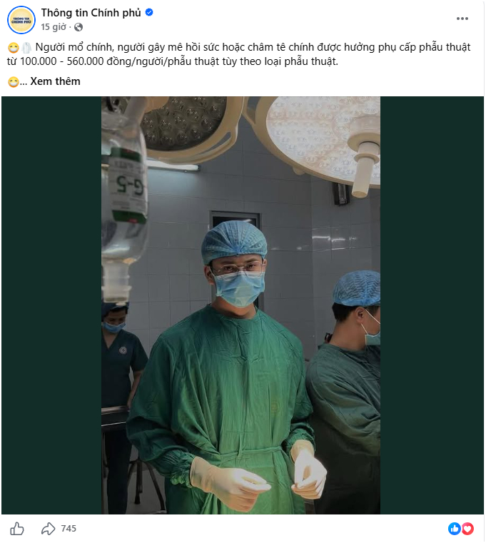 Danh t&iacute;nh b&aacute;c sĩ cao 1m80, &ldquo;che k&iacute;n mặt vẫn thấy đẹp trai&rdquo; xuất hiện tr&ecirc;n fanpage Th&ocirc;ng tin Ch&iacute;nh phủ - Ảnh 1.