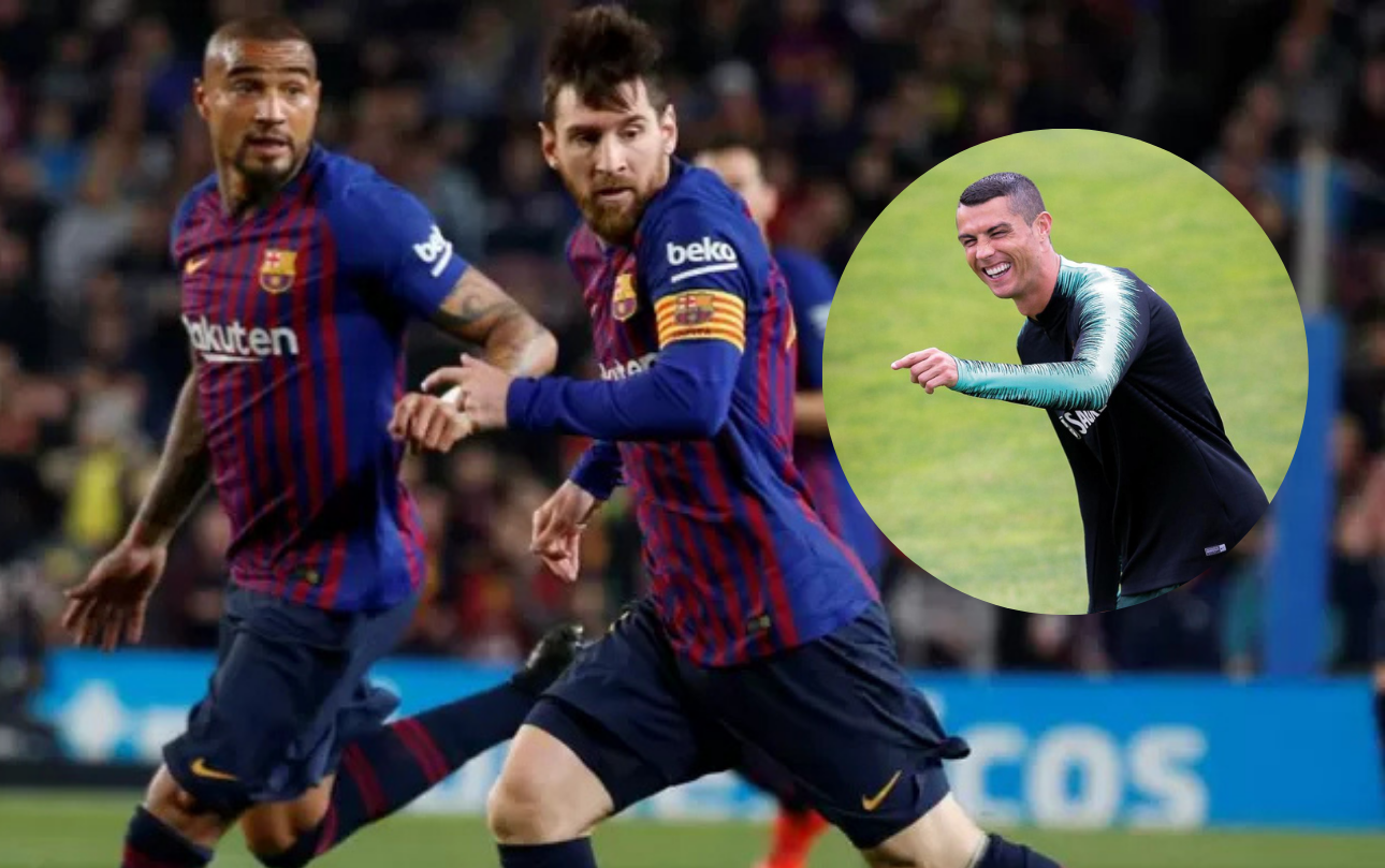 Kevin-Prince Boateng thừa nhận "dối l&ograve;ng" khen Messi hay nhất để được gia nhập Barcelona, Ronaldo lập tức v&agrave;o thả icon cười cợt!- Ảnh 1.