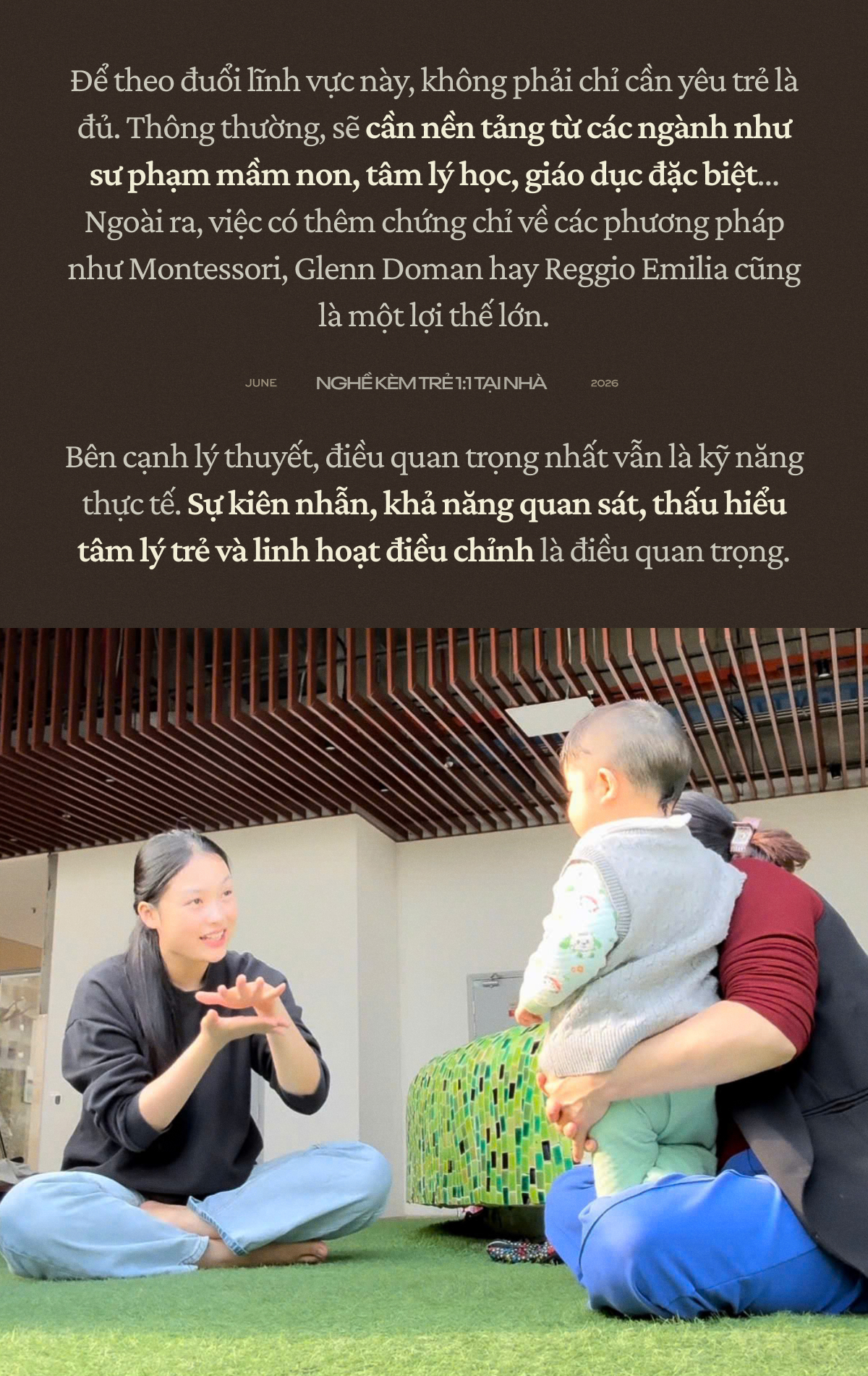 B&ecirc;n trong nghề k&egrave;m trẻ 1:1 tại nh&agrave; thu nhập 20 triệu/th&aacute;ng ở Việt Nam: Kh&ocirc;ng chỉ d&agrave;nh cho con nh&agrave; gi&agrave;u, thử th&aacute;ch lớn nhất l&agrave; g&igrave;?- Ảnh 2.