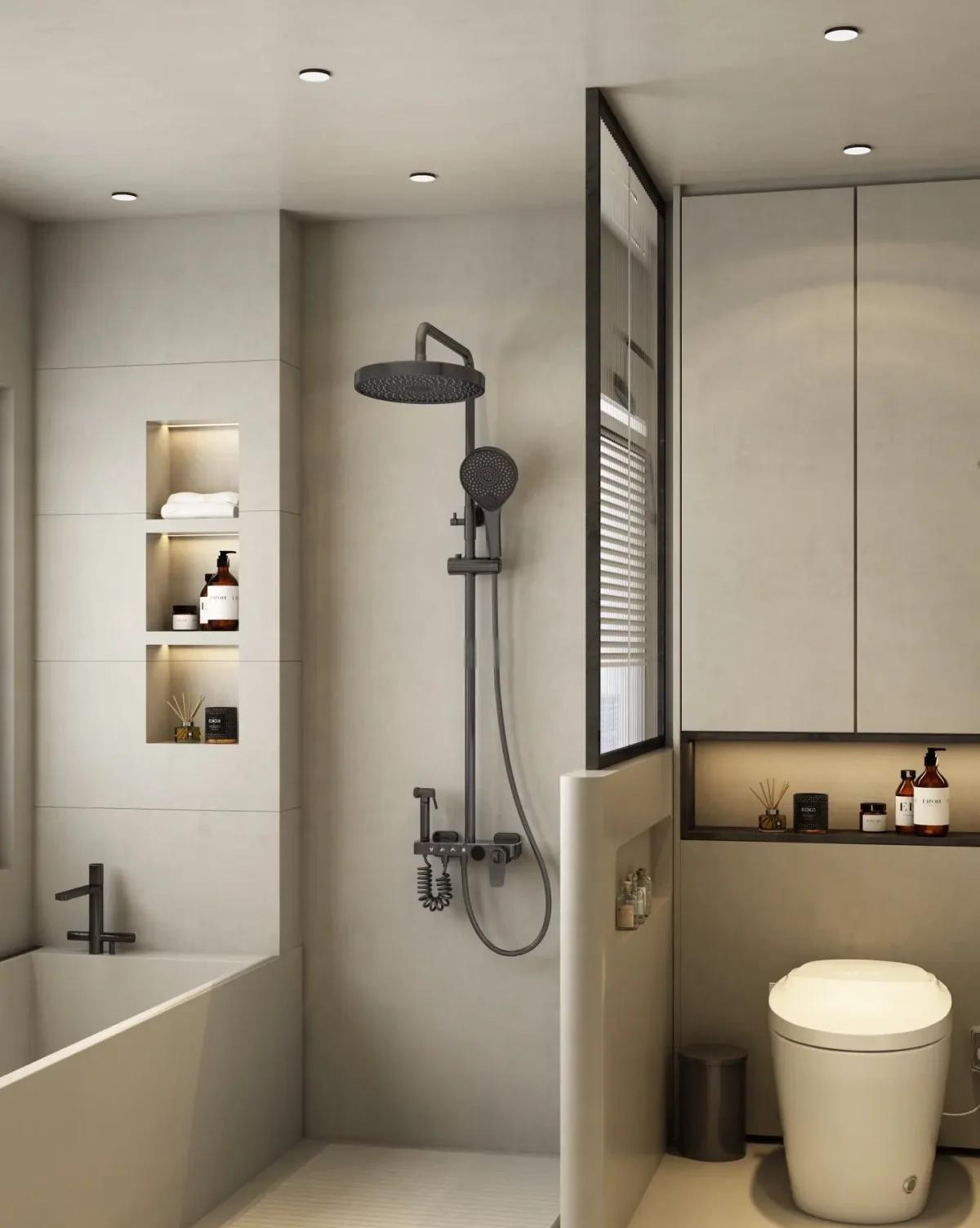 Ng&agrave;y c&agrave;ng nhiều gia đ&igrave;nh bỏ v&aacute;ch tắm k&iacute;nh: 5 giải ph&aacute;p thay thế đẹp hơn, dễ vệ sinh hơn v&agrave; tiết kiệm diện t&iacute;ch- Ảnh 5.