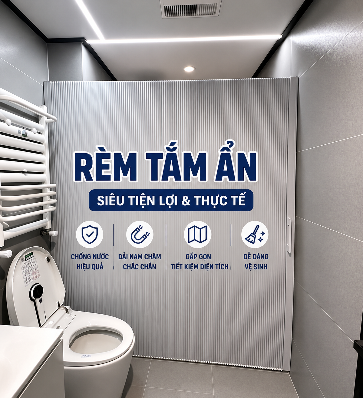 Ng&agrave;y c&agrave;ng nhiều gia đ&igrave;nh bỏ v&aacute;ch tắm k&iacute;nh: 5 giải ph&aacute;p thay thế đẹp hơn, dễ vệ sinh hơn v&agrave; tiết kiệm diện t&iacute;ch- Ảnh 6.