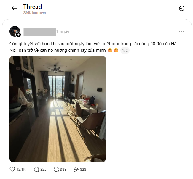 H&agrave; Nội nắng n&oacute;ng 40 độ, đi l&agrave;m 8 tiếng về kh&ocirc;ng mệt bằng ở nh&agrave; hướng T&acirc;y - Ảnh 1.