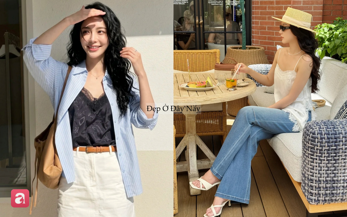 &Aacute;o lụa đ&iacute;nh ren đang hot rần rần, nhưng mặc sao để đẹp m&agrave; kh&ocirc;ng lo "giống đồ ngủ"- Ảnh 1.