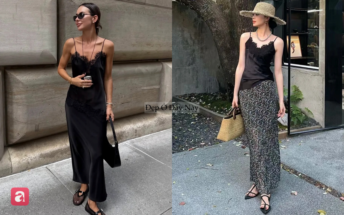 &Aacute;o lụa đ&iacute;nh ren đang hot rần rần, nhưng mặc sao để đẹp m&agrave; kh&ocirc;ng lo "giống đồ ngủ"- Ảnh 5.