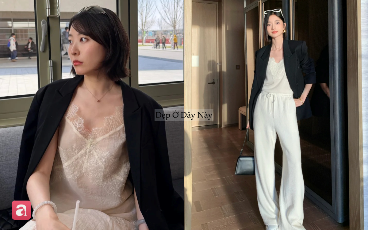 &Aacute;o lụa đ&iacute;nh ren đang hot rần rần, nhưng mặc sao để đẹp m&agrave; kh&ocirc;ng lo "giống đồ ngủ"- Ảnh 6.