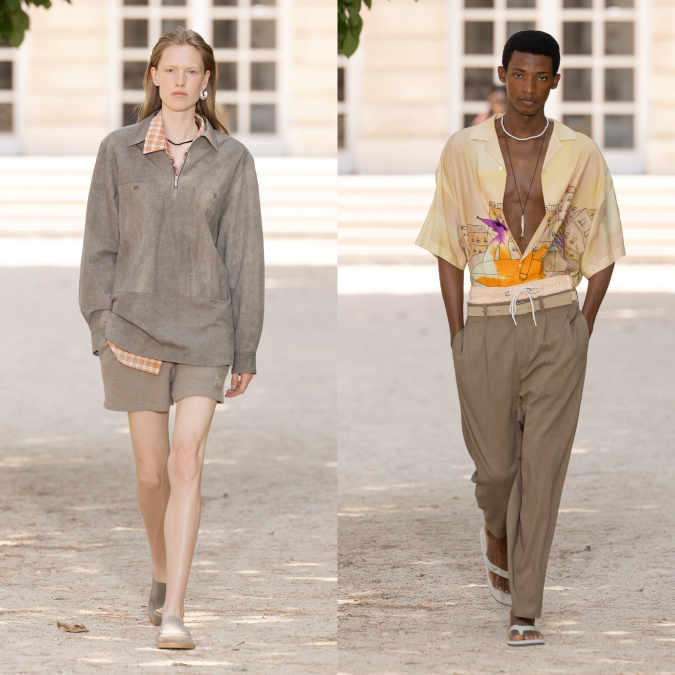 Maison kitsuné xuân hè 2027: thuỷ tính dịu dàng giữa ngày nắng gắt - Ảnh 3.