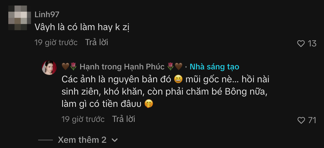 Trần B&iacute;ch Hạnh - vợ Văn Thanh th&aacute;o sụn mũi, đăng lu&ocirc;n nhan sắc &ldquo;nguy&ecirc;n thuỷ&rdquo; đ&aacute;p trả lời ch&ecirc; bai - Ảnh 7.