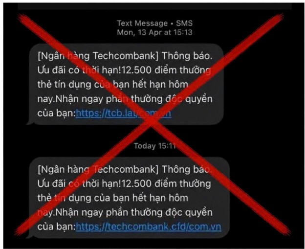 Cảnh b&aacute;o thủ đoạn giả mạo ng&acirc;n h&agrave;ng để chiếm đoạt th&ocirc;ng tin thẻ t&iacute;n dụng - Ảnh 1.