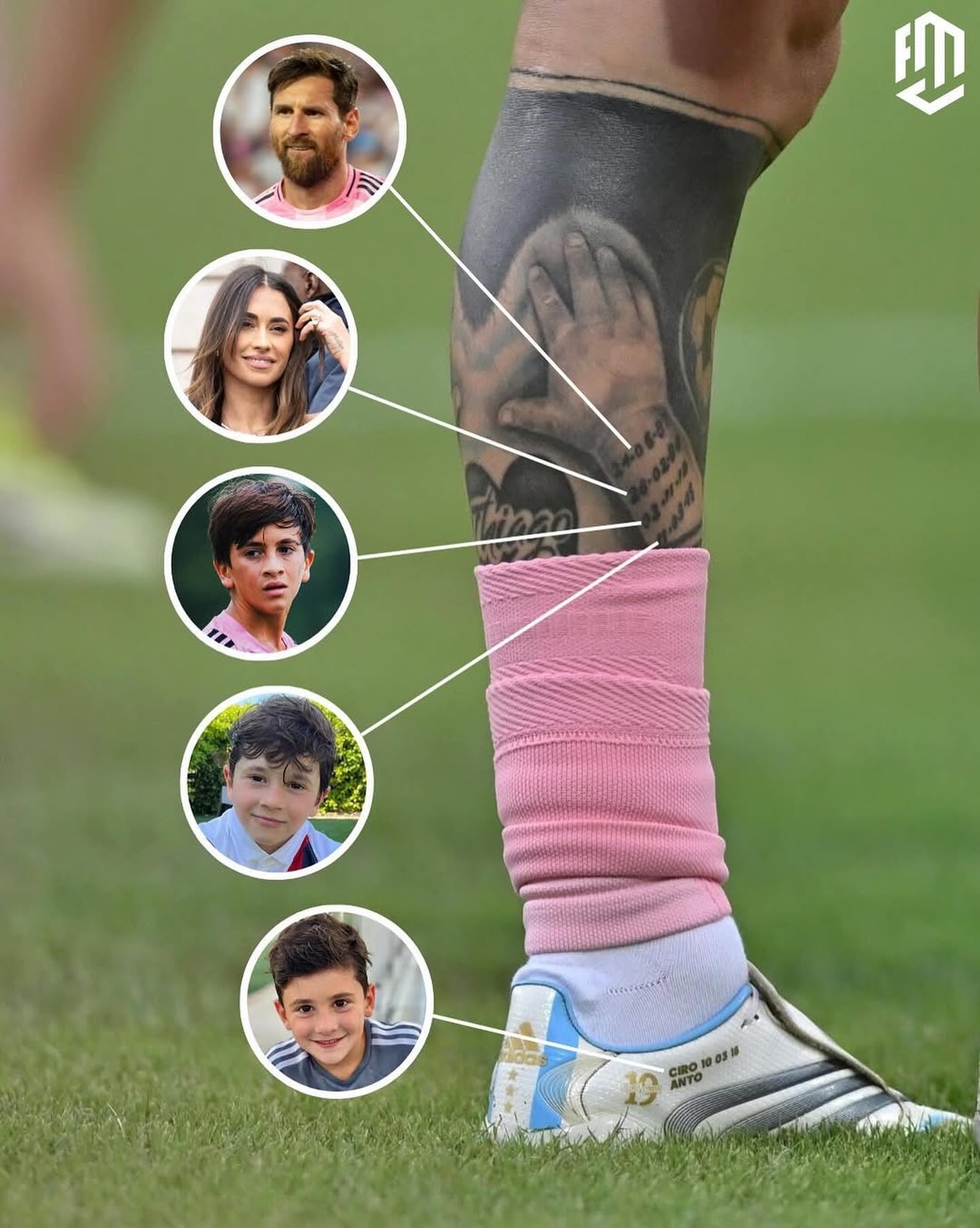 Loạt h&igrave;nh xăm của Messi: Mỗi n&eacute;t mực mỗi chương cuộc đời, một l&aacute; b&agrave;i may mắn yểm tr&ecirc;n ống đồng- Ảnh 5.