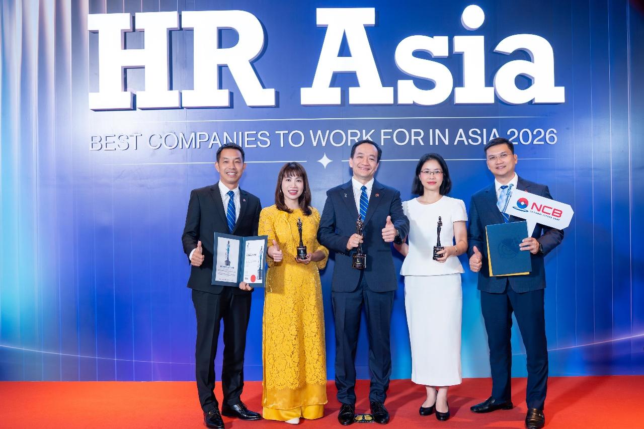 Ng&acirc;n h&agrave;ng NCB nhận 3 giải thưởng quốc tế từ HR Asia Awards 2026 - Ảnh 2.