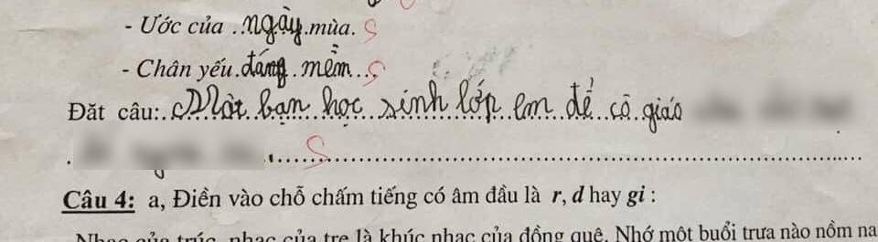 B&agrave;i l&agrave;m đặt c&acirc;u của học sinh tiểu học vượt mọi tr&iacute; tưởng tượng: Đọc xong phải gọi b&aacute;c sĩ gấp v&igrave; qu&aacute;... "kinh dị"- Ảnh 1.